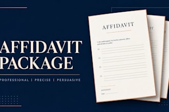 prepare a comprehensive affidavit package for your legal proceeding
