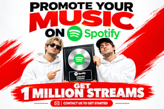 promote your music to spotify, streams and follow growth