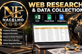 do web research, data collection and different kinds of research