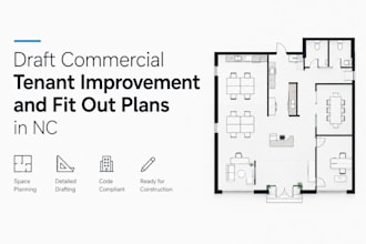 draft commercial tenant improvement and fit out plans in nc