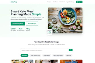 meal prep website, food delivery website, restaurant website, catering website