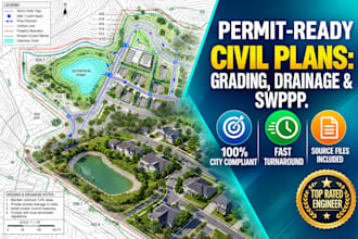draft a grading drainage plan swppp stormwater and erosion control plan