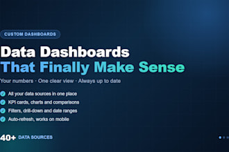 build a custom data dashboard to visualize your business metrics