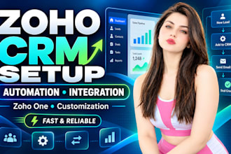 setup zoho CRM, zoho one, workflow automation, customization and integration