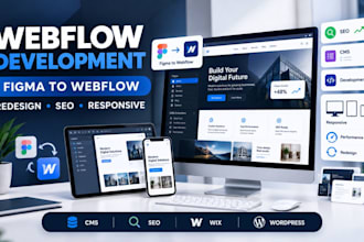 design redesign webflow wix wordpress website design figma to webflow SEO