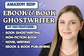 be your ghostwriter, book writer and ebook writer for fiction and non fiction