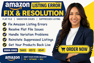 fix amazon listing errors 5665, 8572, flat file and variation issues