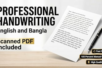 do neat handwritten notes, assignments and documents
