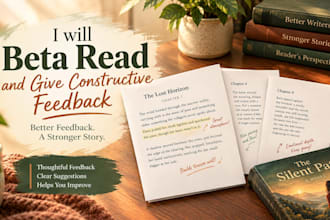 be your beta reader and give constructive feedback