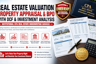 prepare real estate valuation, property appraisal, bpo and investment analysis