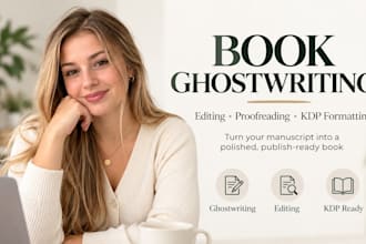 ghostwrite edit format fiction nonfiction books for amazon KDP publishing expert