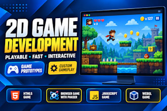 develop html5 game, browser game with phaser, javascript game, webgl game