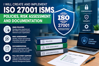 create and implement iso 27001 isms policies, risk assessment and documentation
