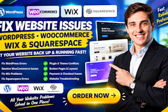 fix wordpress issues woocommerce fix wordpress errors fix wix squarespace errors