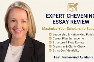 review, edit and proofread your chevening scholarship essays and sops