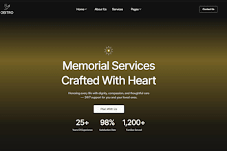 build wix funeral website wix casket supplier virtual memorial ceremony website