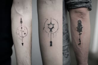 design a modern and minimalist tattoo design