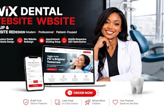 setup wix dental website, wix website redesign for dental website