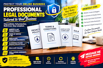 draft terms of service, privacy policy gdpr ccpa, contracts as a lawyer