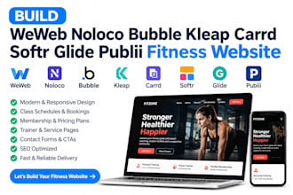 build weweb noloco bubble kleap carrd softr glide publii fitness website