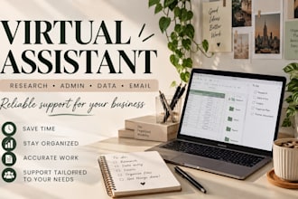 be your VA for research, admin, email and data