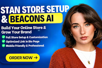 setup stan store, stan store design, stan store marketing, beacons ai