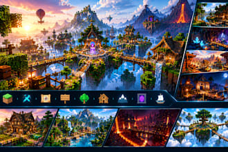create minecrat, map, adventure map,minecraft spawn,castles,villages,minecraft