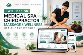 design medical spa chiropractor massage wellness healthcare website