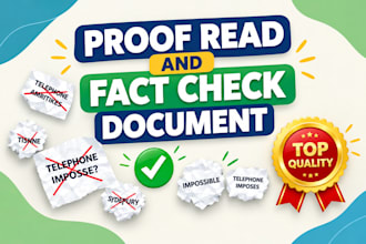 fact check errors in document and proofread