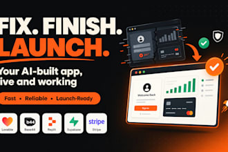 fix, finish and launch your lovable, base44 or replit app