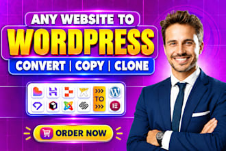 copy clone convert wix, durable, replit, hostinger ai or lovable to wordpress