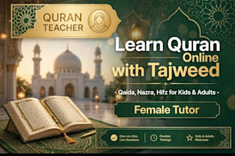 teach quran with tajweed hifz and qaida online
