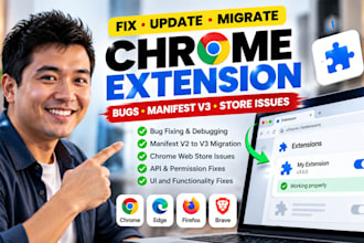 fix debug update or migrate chrome extension to manifest v3 and fix store issues