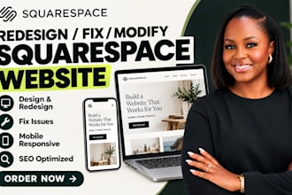 redesign squarespace website modify squarespace design fix squarespace website