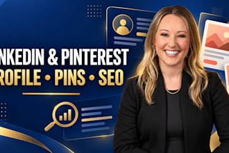 do linkedin profile optimization, pinterest marketing manger, pins, SEO setup