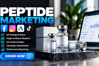 do peptide marketing, peptide ads, facebook ads, google ads and tiktok ads