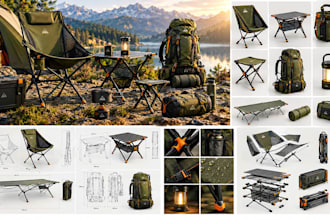 design portable camping, outdoor furniture and adventure gear