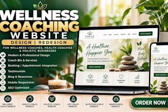 design or redesign wellness coaching, health coach website holistic coaches web