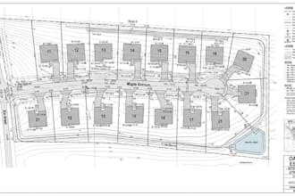 create site grading plan, drainage plan, parcel plan, cut fill landscape