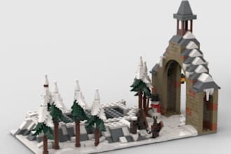 design custom lego moc lego house model in bricklink studio