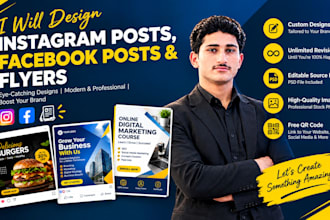 design professional instagram facebook posts