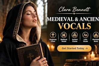 sing gregorian chant, medieval vocals, ancient chants, latin vocals, monastery