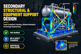 equipment support design and secondary framing