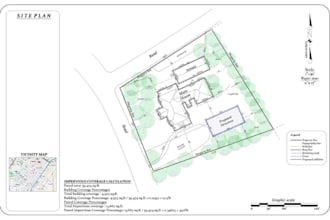 2d site plan design, plot plan, lot subdivision ready for permit