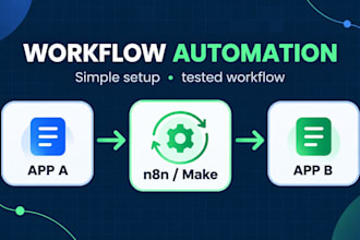 set up an n8n or make workflow automation