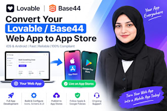 upload your lovable web app, base 44 app to app store