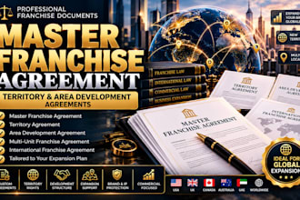 draft master franchise, territory and area development agreement