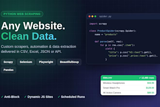 do python web scraping and data extraction using scrapy and selenium