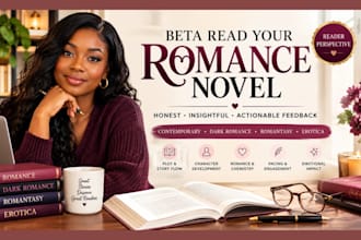 beta read your contemporary, dark romance, romantasy and erotica novel