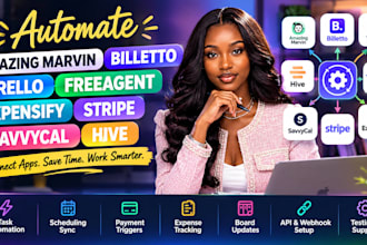 automate amazing marvin billetto trello freeagent expensify stripe savvycal hive